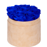 Flower Box Wieczne Róże - M - beżowe