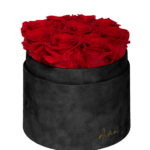 Flower Box Wieczne Róże - M -  czarne