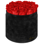 Flower Box Wieczne Róże - L - czarne