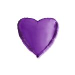 Balon foliowy z helem serce - fiolet
