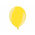Balon gumowy metaliczny z helem - żółty